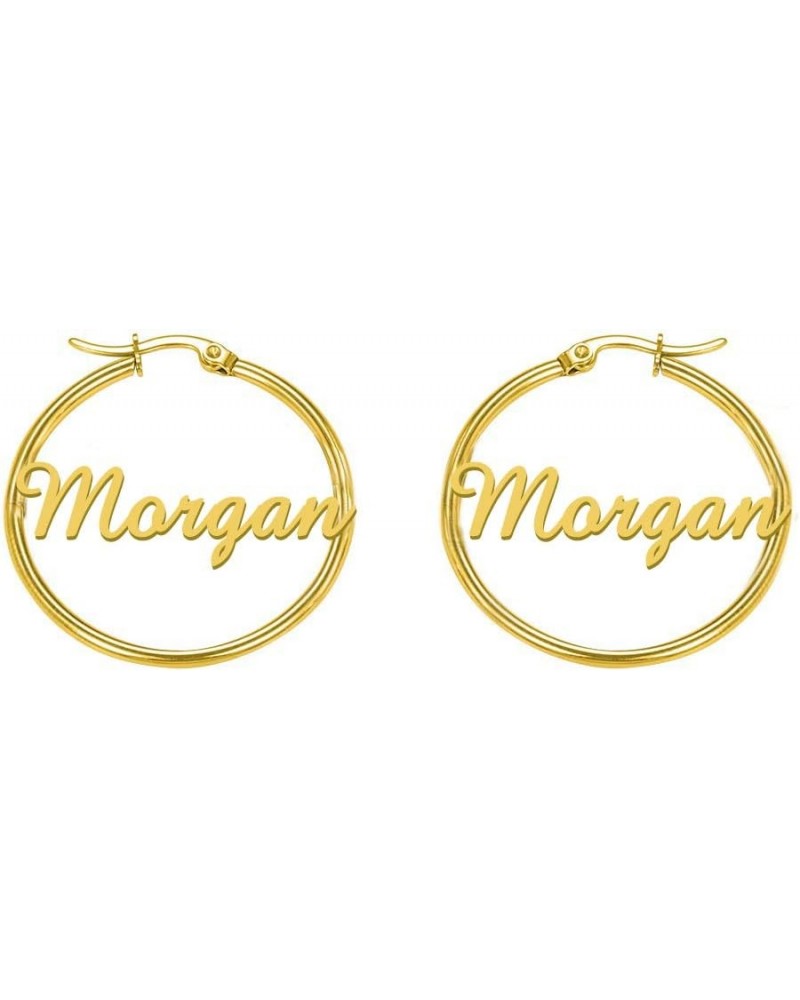 Personalize it with Name Earrings for Women Gothic Style Monogram Hoop Earring Personalized Name Earring Custom Made with Any...