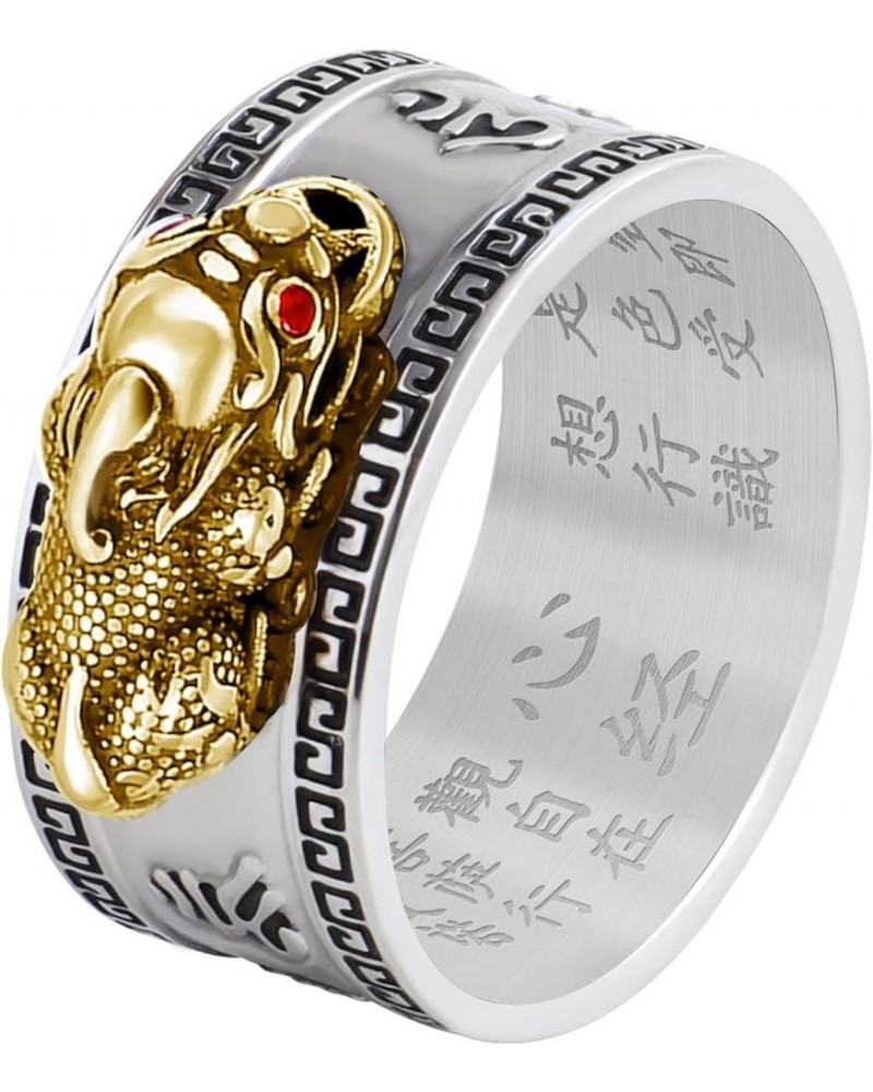 HJ HUAJ Feng Shui Ring Feng Shui PiXiu Mantra Ring PiXiu Rings,Anillo PiXiu Anillo De La Suerte Feng Shui Amulet Lucky Wealth...