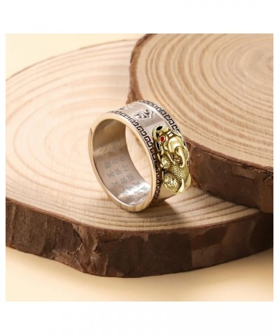 HJ HUAJ Feng Shui Ring Feng Shui PiXiu Mantra Ring PiXiu Rings,Anillo PiXiu Anillo De La Suerte Feng Shui Amulet Lucky Wealth...