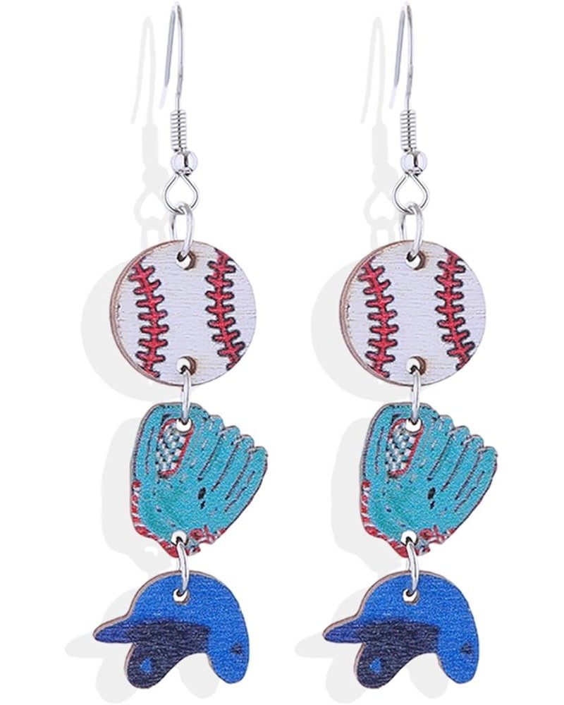 Baseball Earrings for Women Sports Earrings 3D Baseball Dangle Earrings Football Earrings Soccer Earrings Games Day Dangle Ea...