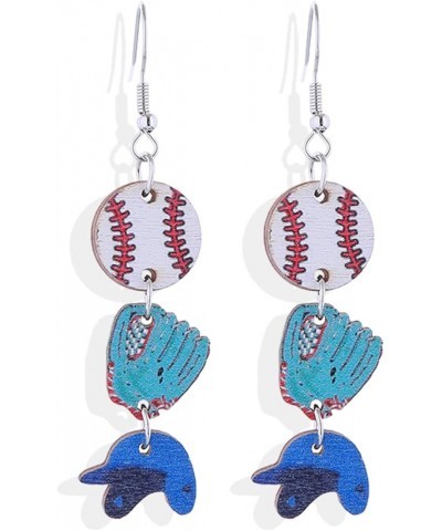 Baseball Earrings for Women Sports Earrings 3D Baseball Dangle Earrings Football Earrings Soccer Earrings Games Day Dangle Ea...