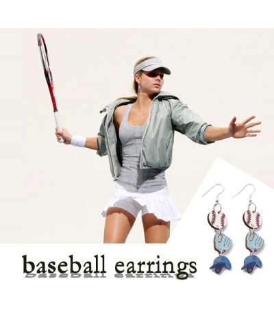 Baseball Earrings for Women Sports Earrings 3D Baseball Dangle Earrings Football Earrings Soccer Earrings Games Day Dangle Ea...