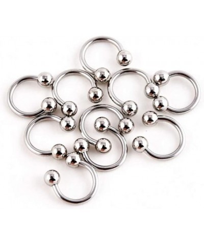 body piercing jewelry,10Pcs Stainless Steel Horseshoe Bar Lip Nose Ear Ring Stud Body Piercing Set Perfect a Jewelry Gift Nos...