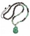 Green Aventurine Jade Fox Pendant Necklaces for Women Lava Stone Braided Beaded Rope Essential Oil Diffusers Relax Healing Cr...