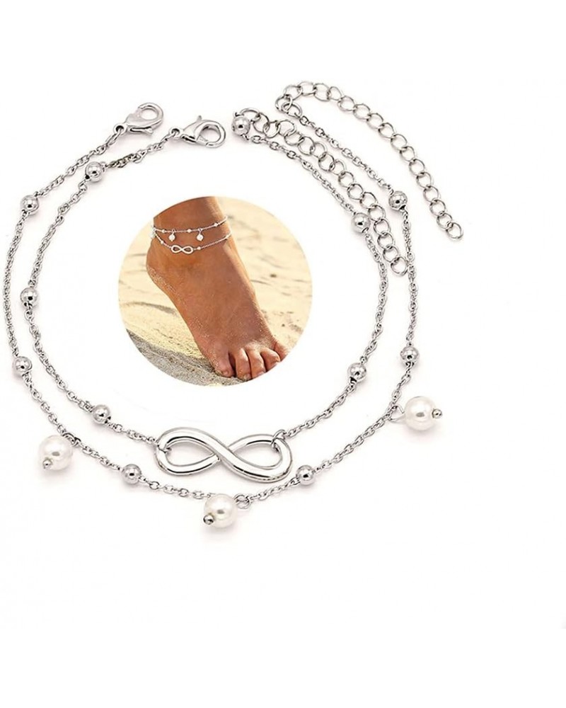 Foot Chain Boho Beach Jewelry Layer Anklet For Women Adjustable Anklet Endless Love $7.14 Anklets