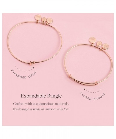 Symbols and Tokens Expandable Bangle for Women, Dove Charm, Shiny Gold Finish, 2 to 3.5 in $14.52 Bracelets