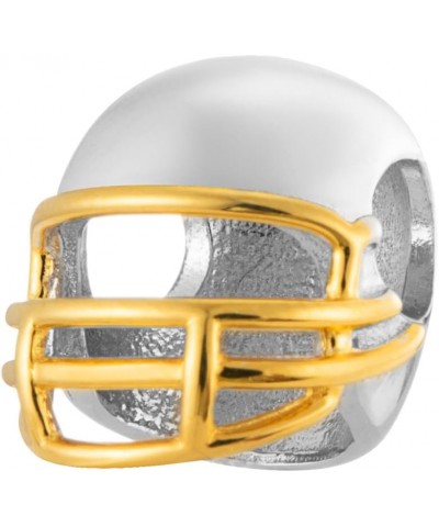 3D Football Helmet 925 Sterling Silver Charm Bead For Pandora & Similar Charm Bracelets/Necklaces $19.60 Bracelets