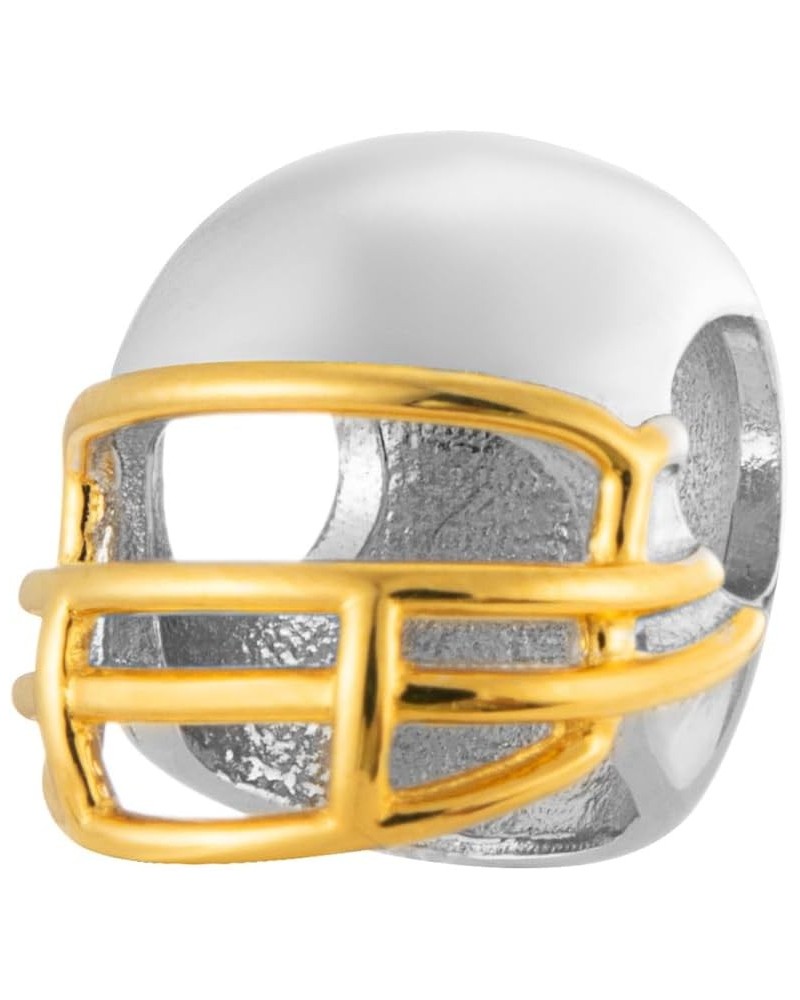 3D Football Helmet 925 Sterling Silver Charm Bead For Pandora & Similar Charm Bracelets/Necklaces $19.60 Bracelets