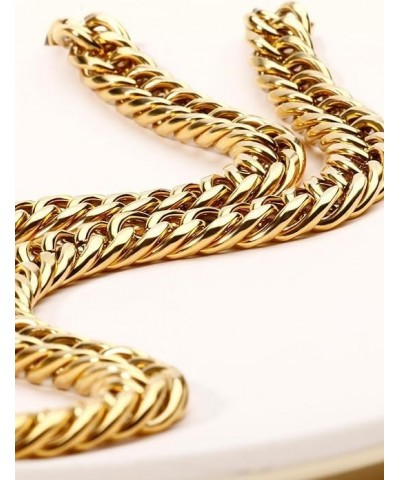 Gold Cuban Link Chain for Men 9mm 18K Gold Plated Double Cuban Curb Link Chain Necklace for Women Men 9mm*16 $9.90 Necklaces