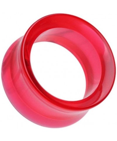 Basic Acrylic Double Flared Ear Gauge Tunnel Plug 9/16" (14mm), Red $11.20 Body Jewelry