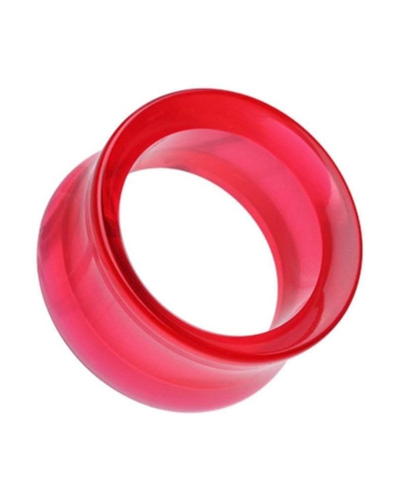 Basic Acrylic Double Flared Ear Gauge Tunnel Plug 9/16" (14mm), Red $11.20 Body Jewelry