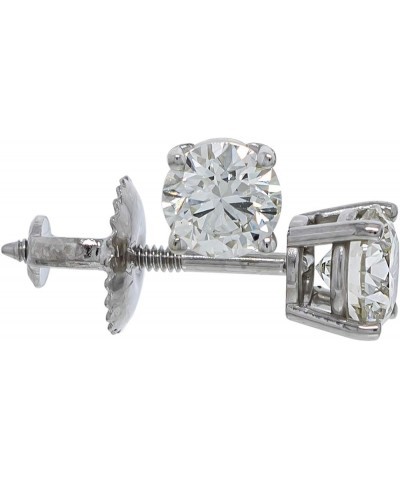 14k Gold Earrings 1.00 Carat Lab-Created Diamond Stud Womens Screw Back VS2-SI1 White $260.85 Earrings