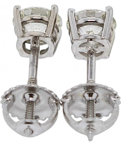 14k Gold Earrings 1.00 Carat Lab-Created Diamond Stud Womens Screw Back VS2-SI1 White $260.85 Earrings