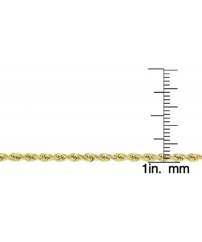 10K Yellow Gold 1.5mm - 5mm Solid Rope Diamond Cut Chain, FREE Microfiber Cloth, Link Necklace 2.5mm $510.26 Necklaces