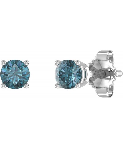 1/5 Carat Blue Diamond Stud Earrings in 10K Gold White Gold $50.60 Earrings