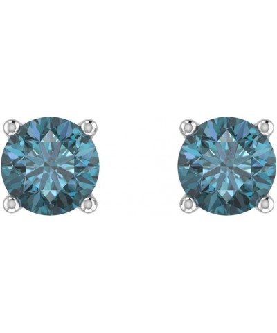 1/5 Carat Blue Diamond Stud Earrings in 10K Gold White Gold $50.60 Earrings