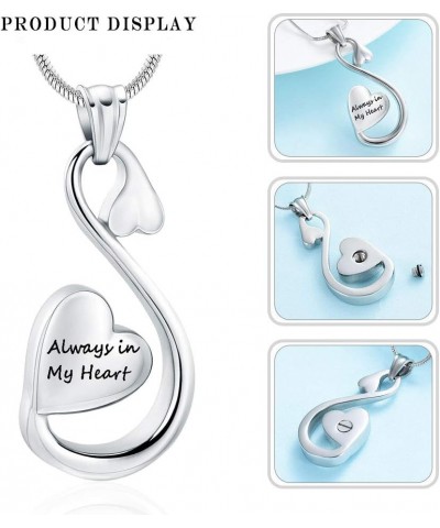 Cremation Jewelry for Ashes Infinity Heart Urn Necklaces Keepsake Memorial Lockets Pendants for Human Ashes Holder for Women ...