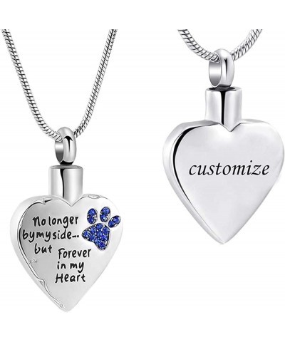 No Longer by My Side,But Forever in My Heart Carved Locket Cremation Urn Necklace for Pet Dog Cats Customize $9.71 Necklaces