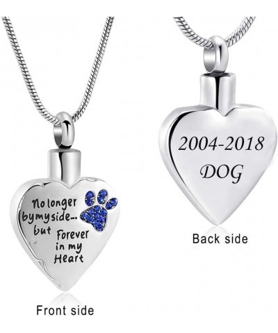 No Longer by My Side,But Forever in My Heart Carved Locket Cremation Urn Necklace for Pet Dog Cats Customize $9.71 Necklaces