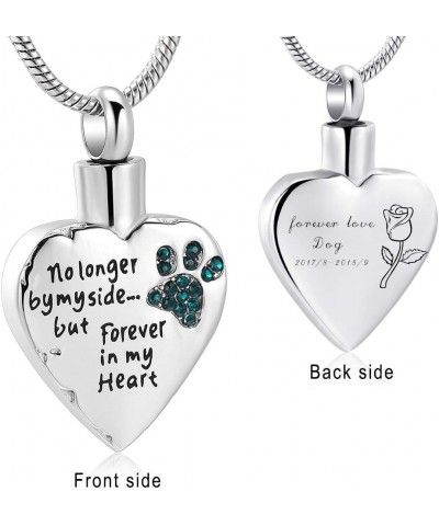 No Longer by My Side,But Forever in My Heart Carved Locket Cremation Urn Necklace for Pet Dog Cats Customize $9.71 Necklaces