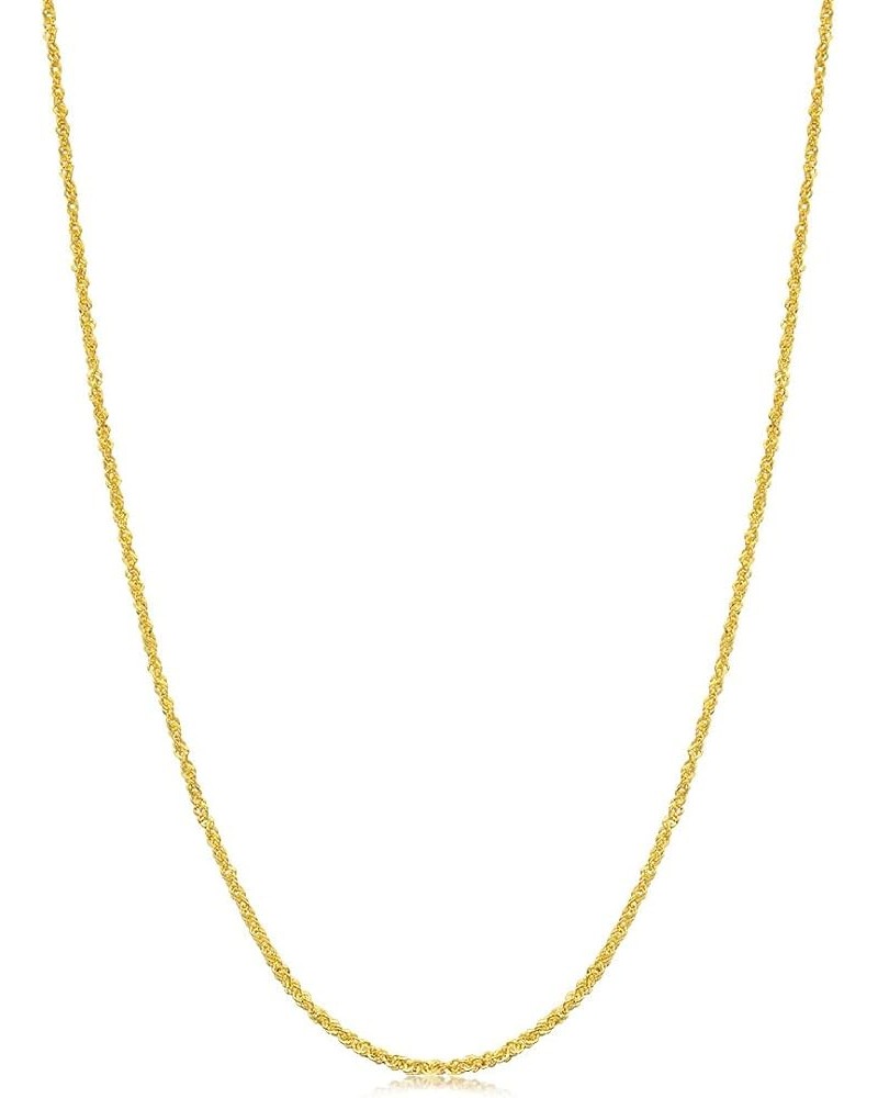 999.9 24K Solid Gold Price-by-Weight Gold Plain Chain Necklace for Women 62807N Approx. 0.15 tael / 5.61g $185.07 Necklaces