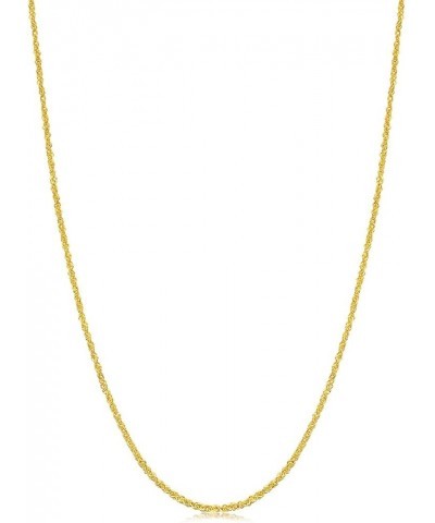 999.9 24K Solid Gold Price-by-Weight Gold Plain Chain Necklace for Women 62807N Approx. 0.15 tael / 5.61g $185.07 Necklaces