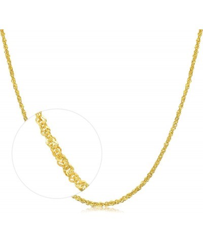 999.9 24K Solid Gold Price-by-Weight Gold Plain Chain Necklace for Women 62807N Approx. 0.15 tael / 5.61g $185.07 Necklaces