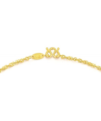 999.9 24K Solid Gold Price-by-Weight Gold Plain Chain Necklace for Women 62807N Approx. 0.15 tael / 5.61g $185.07 Necklaces