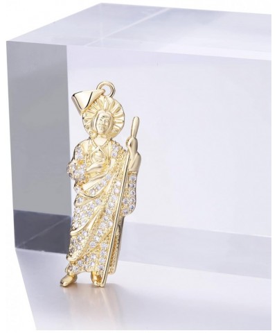 2pcs Saint Jude Pendant 14K Gold Plated San Judas Oro Laminado San Judas Charms For Necklace $7.83 Necklaces