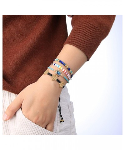 Women Fashion Tila Bead Bracelets Flat Bead Bracelet Boho Friendship Bracelets Stretch Bracelet 1840N $10.19 Bracelets