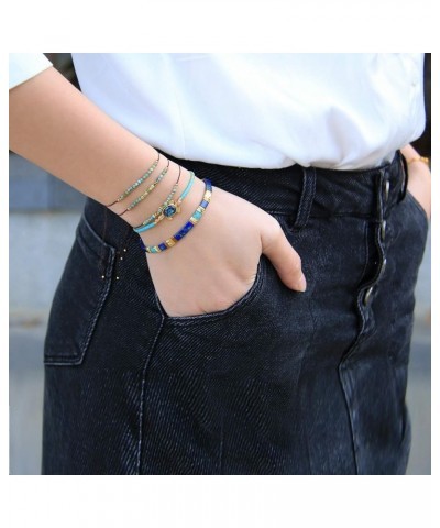 Women Fashion Tila Bead Bracelets Flat Bead Bracelet Boho Friendship Bracelets Stretch Bracelet 1840N $10.19 Bracelets