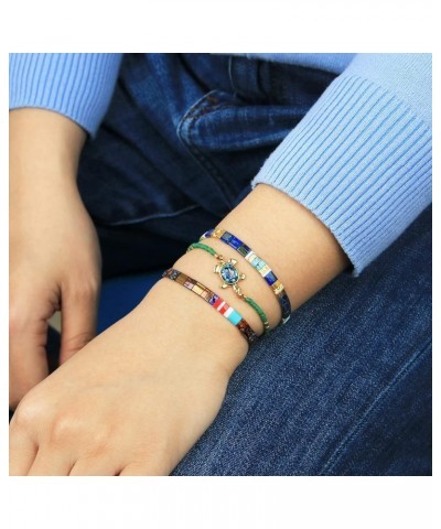 Women Fashion Tila Bead Bracelets Flat Bead Bracelet Boho Friendship Bracelets Stretch Bracelet 1840N $10.19 Bracelets