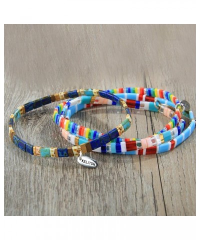 Women Fashion Tila Bead Bracelets Flat Bead Bracelet Boho Friendship Bracelets Stretch Bracelet 1840N $10.19 Bracelets