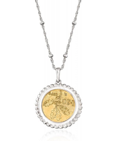 Italian Genuine 20-Lira Coin Pendant Necklace in Sterling Silver. 18 inches $51.70 Necklaces