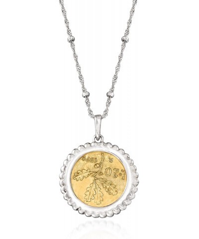 Italian Genuine 20-Lira Coin Pendant Necklace in Sterling Silver. 18 inches $51.70 Necklaces