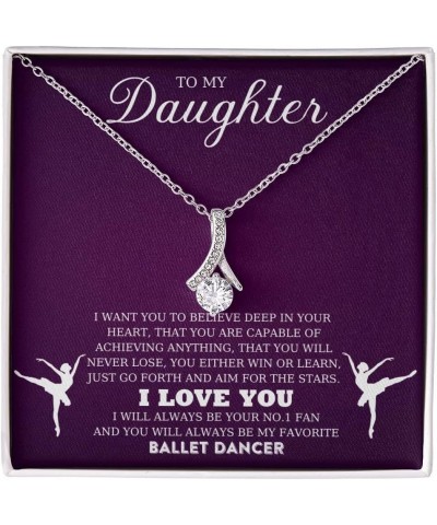 Custom Ballet Dancer Necklace For Daughters from Father Mother, Personalized Jewelry Birthday Gift, Beautiful Pendant to Wome...