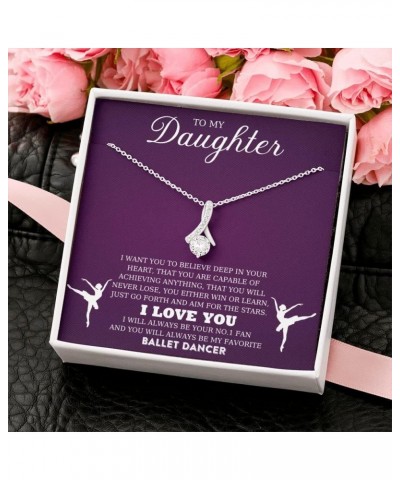 Custom Ballet Dancer Necklace For Daughters from Father Mother, Personalized Jewelry Birthday Gift, Beautiful Pendant to Wome...