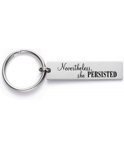 Nevertheless She Persisted Feminism Feminist Pantsuit Nation Solidarity Unity Political Affirmation Cuff Bracelet/Keychain/Ne...