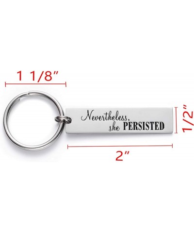 Nevertheless She Persisted Feminism Feminist Pantsuit Nation Solidarity Unity Political Affirmation Cuff Bracelet/Keychain/Ne...