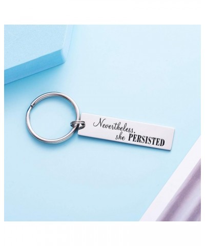 Nevertheless She Persisted Feminism Feminist Pantsuit Nation Solidarity Unity Political Affirmation Cuff Bracelet/Keychain/Ne...