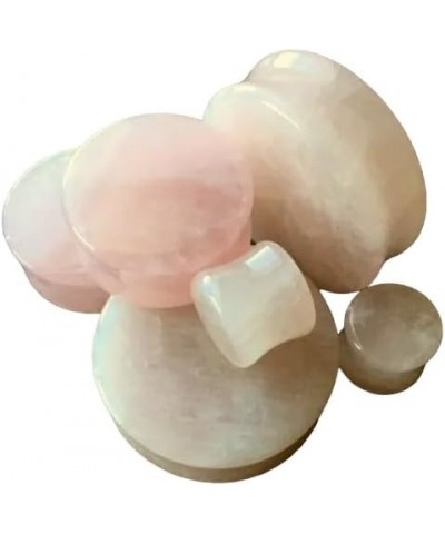 PAIR of Rose Quartz Organic Stone Plugs Gauges - up to 38mm available! 3/4" (19mm) $17.81 Body Jewelry