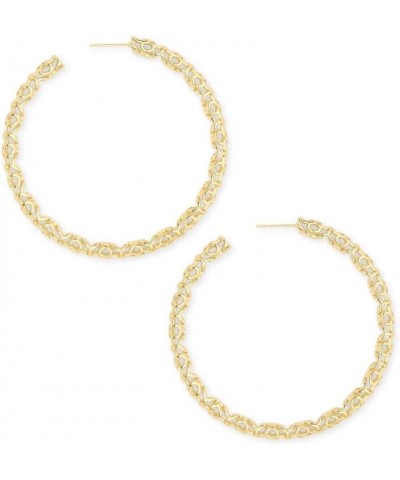 Maggie 2.5" Hoop Earrings for Women, Fashion Jewelry GOLD - FILIGREE METAL $34.85 Earrings