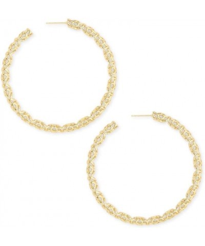 Maggie 2.5" Hoop Earrings for Women, Fashion Jewelry GOLD - FILIGREE METAL $34.85 Earrings