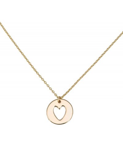 Inspirational Women's 16 inch 18k Gold Plated Charm Necklace Heart Gold $15.03 Necklaces