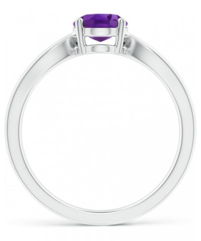 925 Silver Natural Amethyst Split Shank Ring For Women (1.15 cttw Amethyst) $77.22 Rings