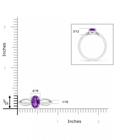 925 Silver Natural Amethyst Split Shank Ring For Women (1.15 cttw Amethyst) $77.22 Rings