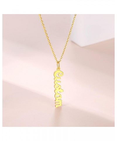 Name Necklace Personalized Sterling Silver 925/Stainless Steel Gold Plated,Custom Nameplate Necklaces Chain 16"+2" Choker Cus...