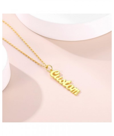 Name Necklace Personalized Sterling Silver 925/Stainless Steel Gold Plated,Custom Nameplate Necklaces Chain 16"+2" Choker Cus...