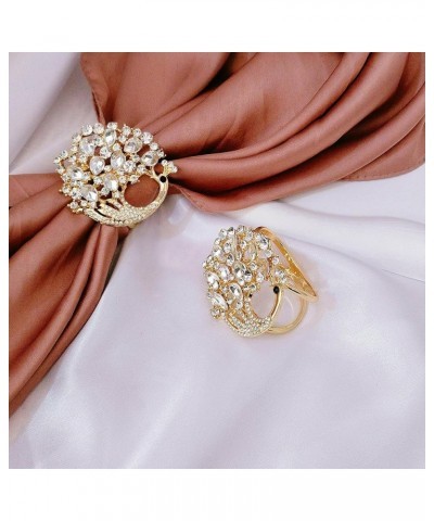 3pcs Fashion Scarf Ring Clip 3 Rings Silk Scarves Clip For Women Shawl Clip Buckle Gold Smooth Scarf Brooches Buckle Scarf Cl...