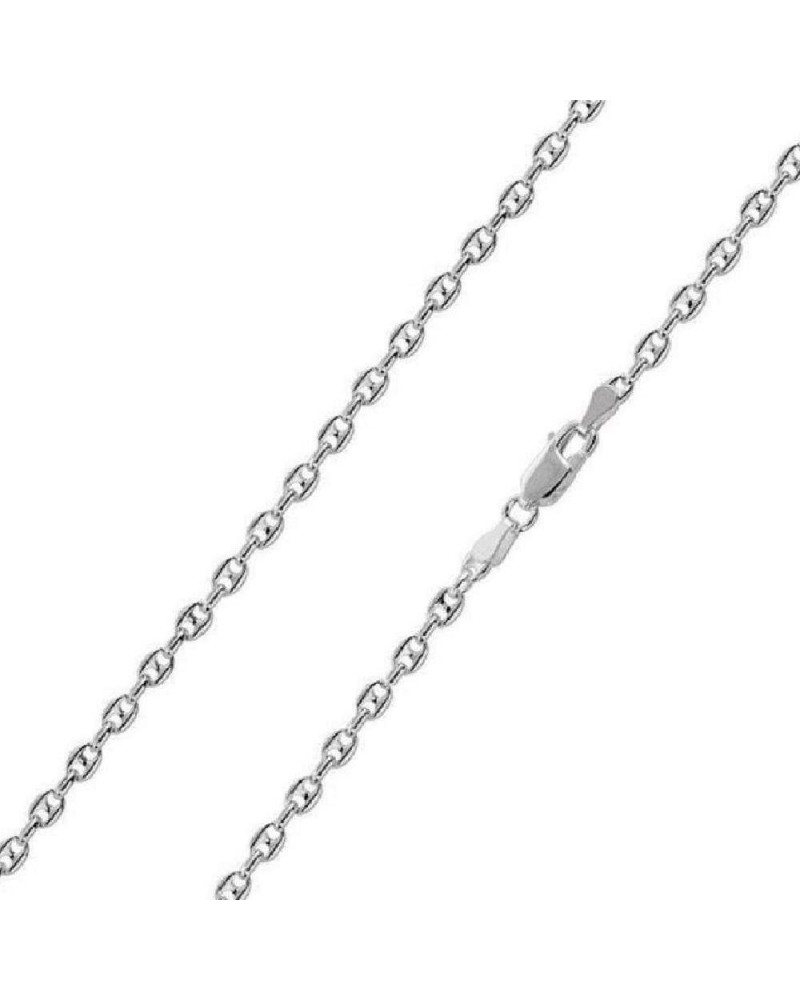 2.4mm, 3.4mm, 4.2mm Sterling Silver Puffed Anchor Chain Necklace, Made in Italy 4.2mm-16 $25.85 Necklaces